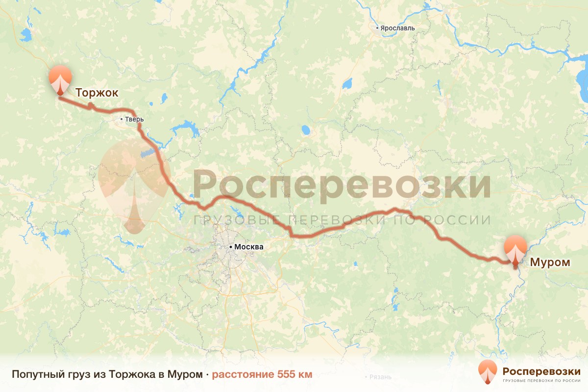 Попутный груз Торжок Муром