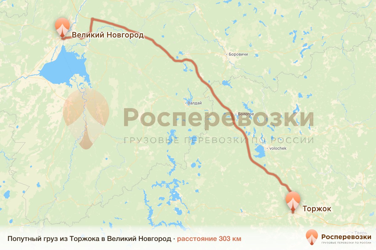 Попутный груз Торжок Великий Новгород