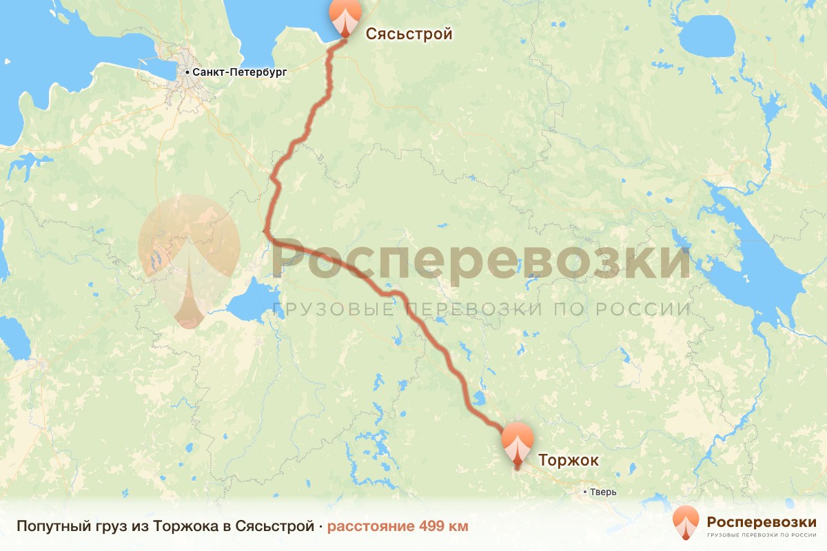 Попутный груз Торжок Сясьстрой