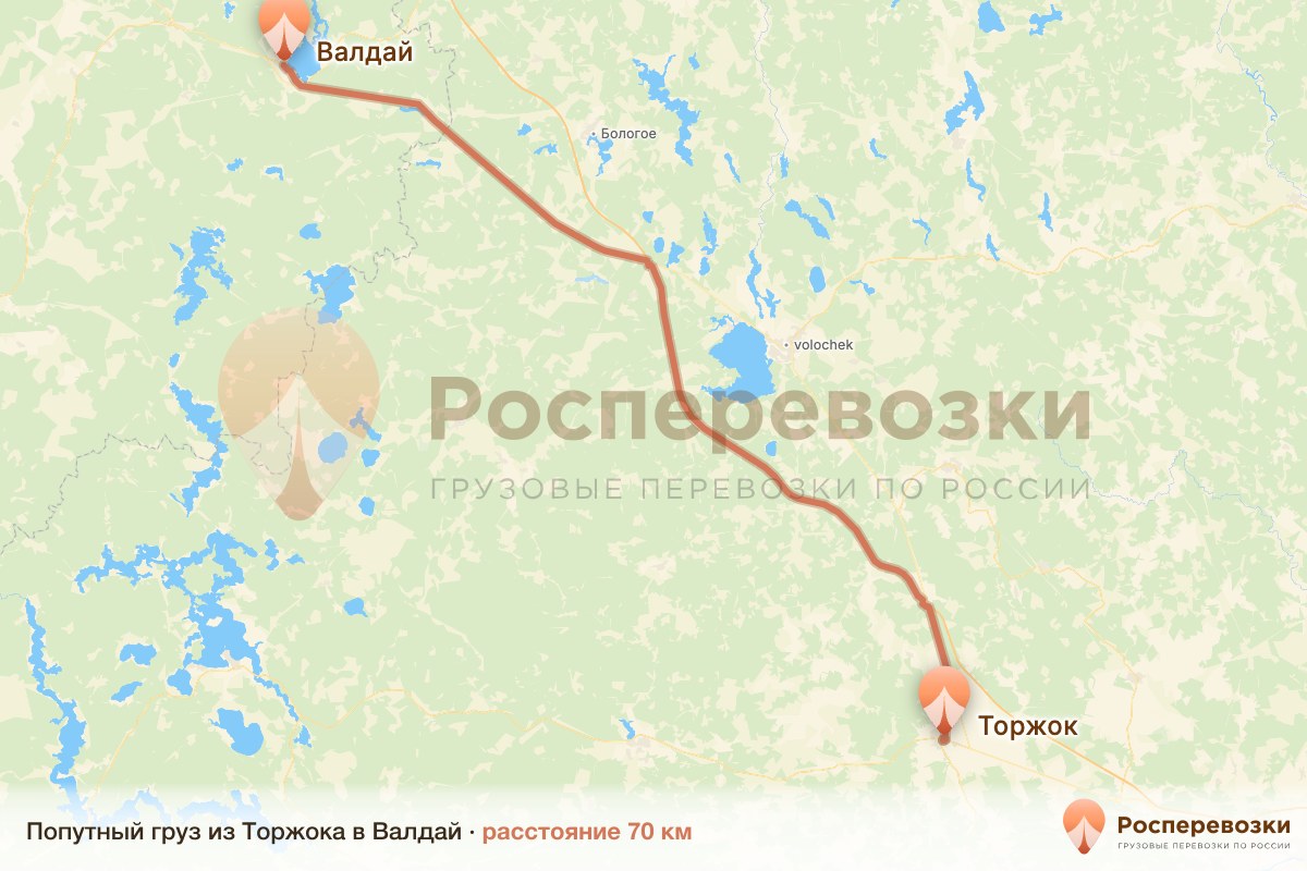 Попутный груз Торжок Валдай
