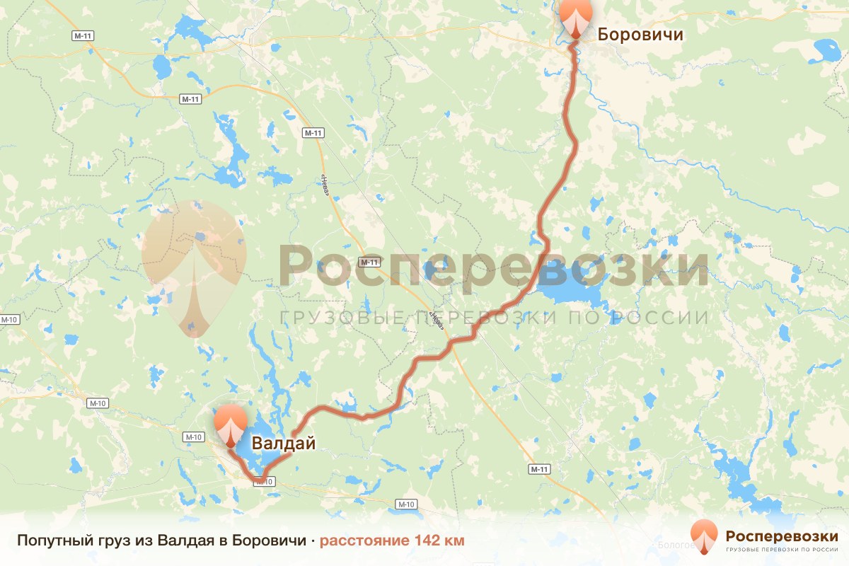 Попутный груз Валдай Боровичи
