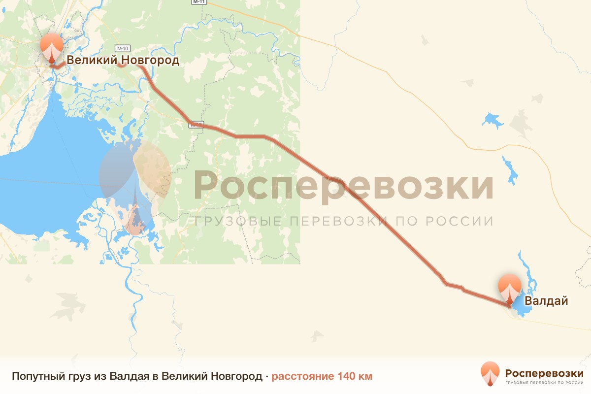 Попутный груз Валдай Великий Новгород