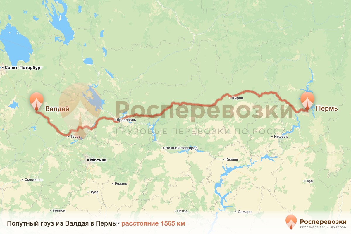 Попутный груз Валдай Пермь