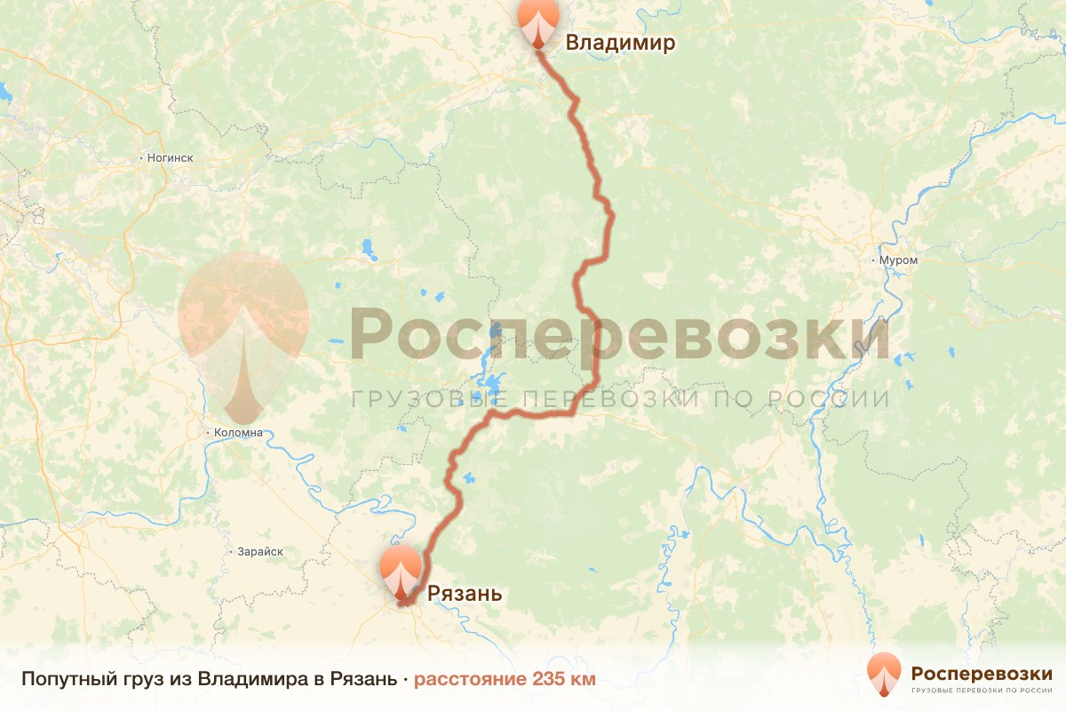 Попутный груз Владимир Рязань