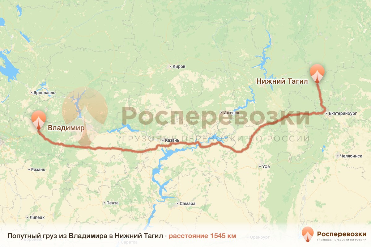 Попутный груз Владимир Нижний Тагил