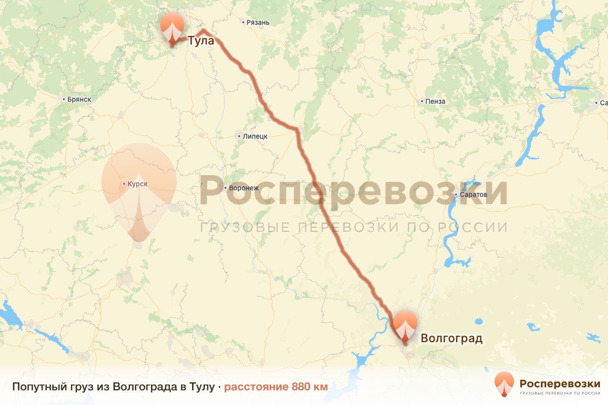 Попутный груз Волгоград Тула