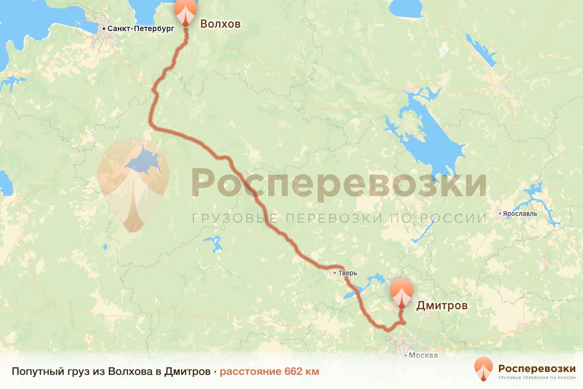 Попутный груз Волхов Дмитров