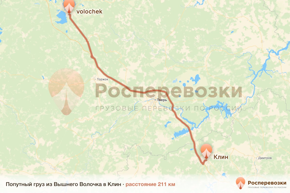 Попутный груз Вышний Волочёк Клин