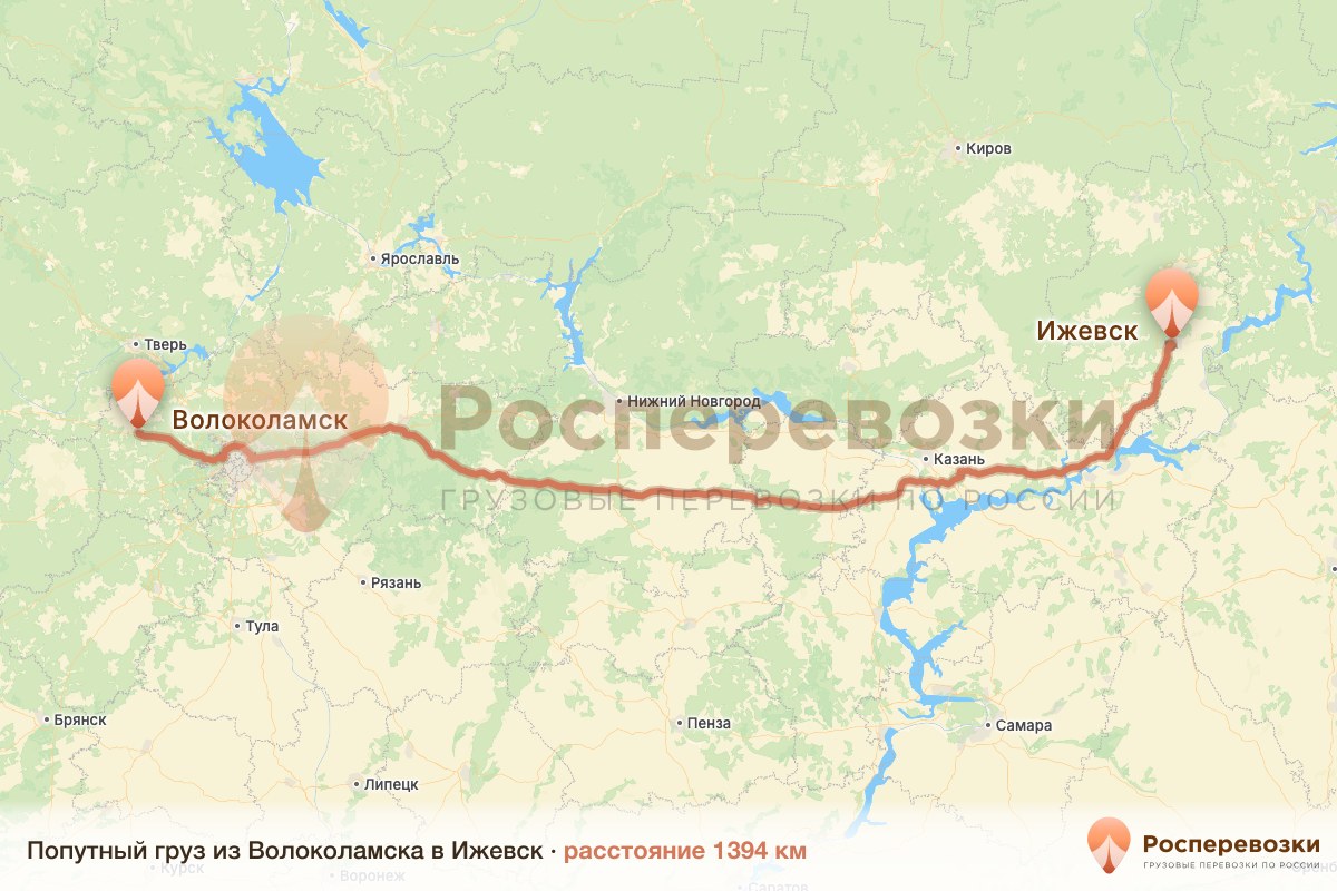 Попутный груз Волоколамск Ижевск