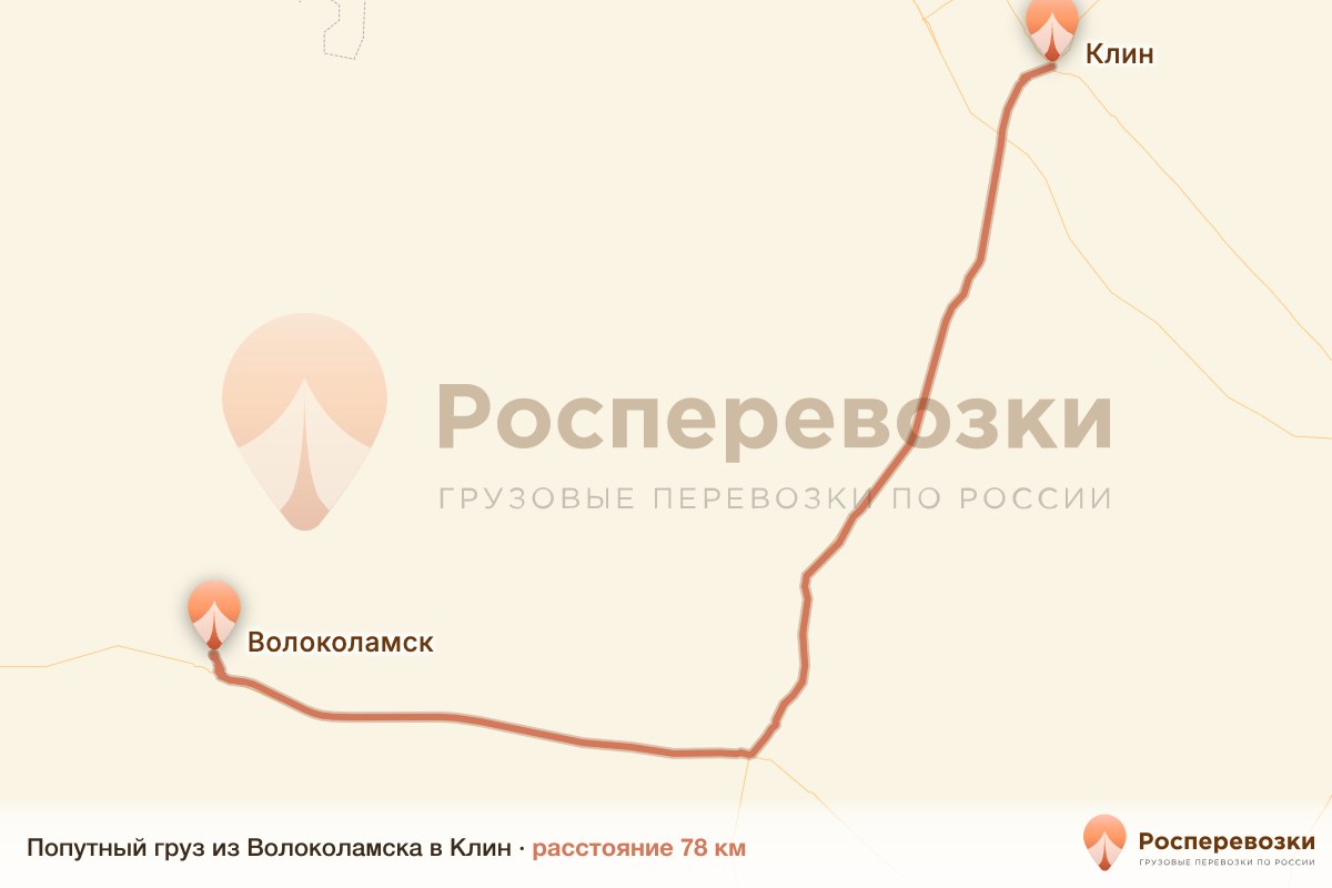 Попутный груз Волоколамск Клин