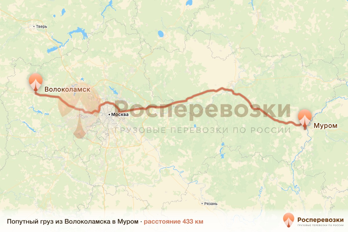 Попутный груз Волоколамск Муром