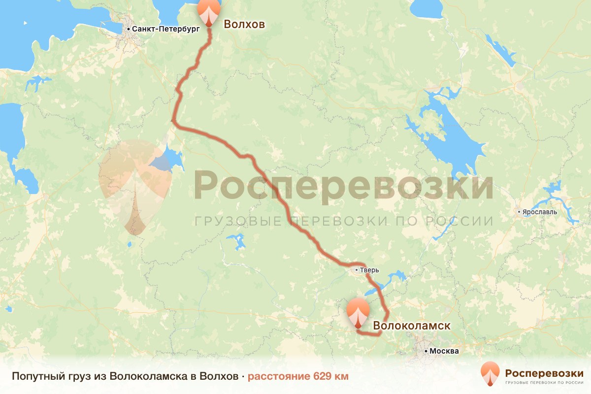 Попутный груз Волоколамск Волхов