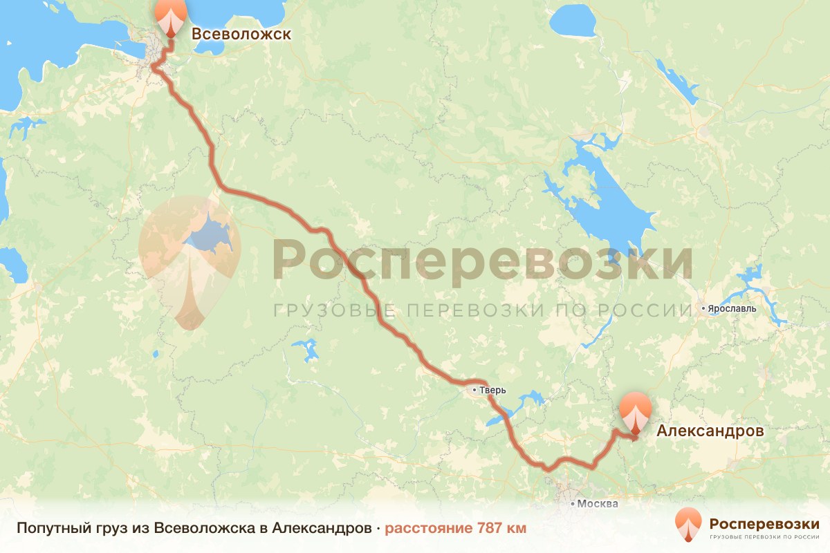 Попутный груз Всеволожск Александров