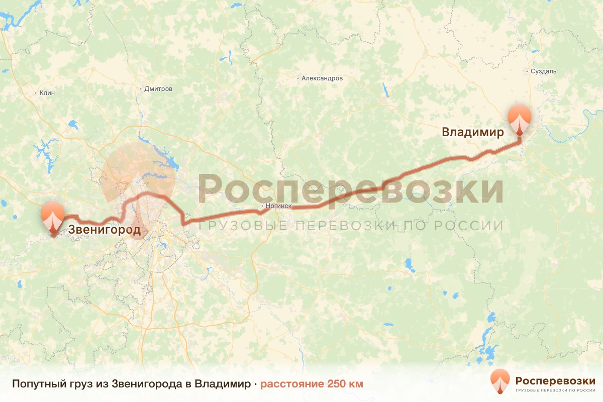Попутный груз Звенигород Владимир