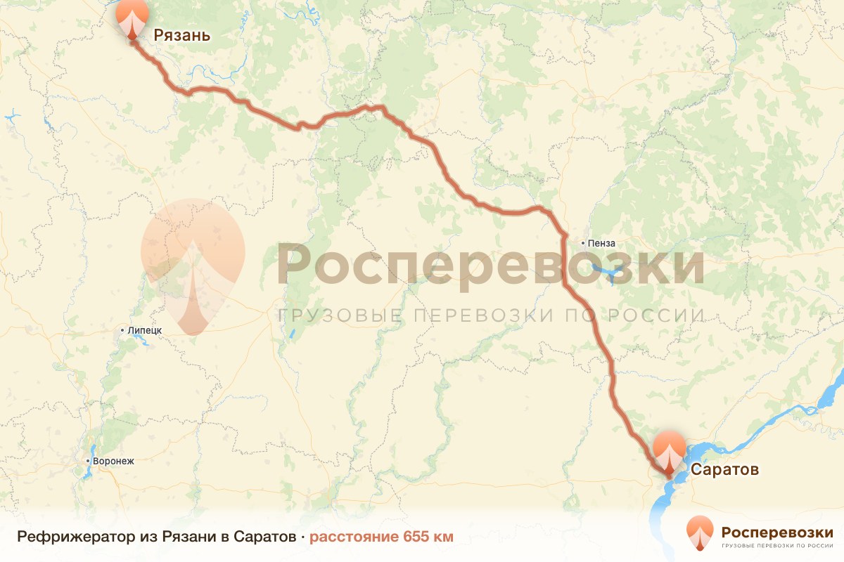 Рефрижератор Рязань Саратов